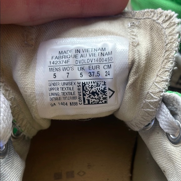 Green Converse Sneakers - Picture 5 of 5